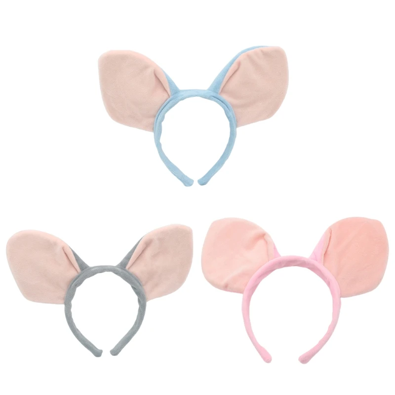 

Halloween Plush Pig Ears Hairband Cartoon Headbands Cute Soft Animal Ears Headband Non-slip Hair Hoop for Washing Face