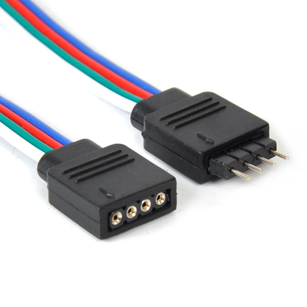 10 шт. 4Pin мужской + Женский Соединительный кабель провод для 3528 5050 SMD Светодиодные