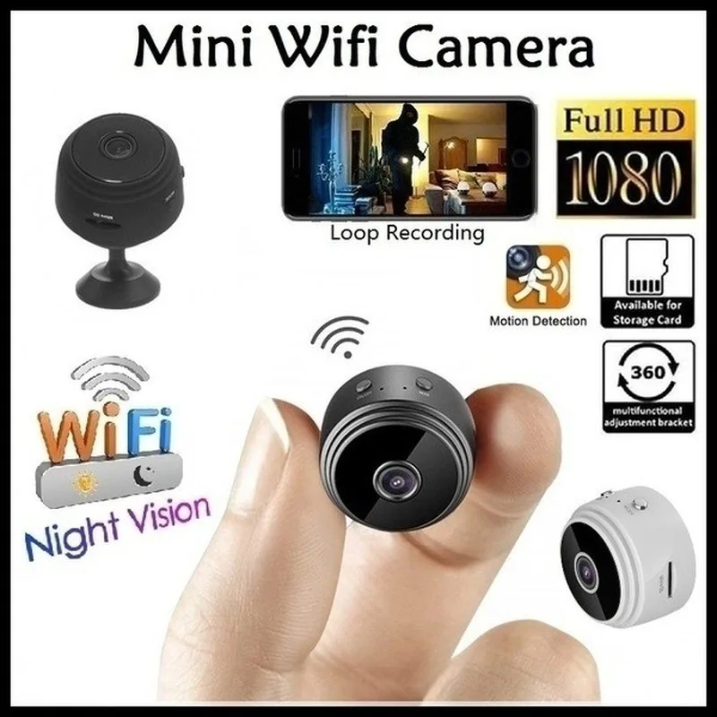 Wifi мини-камера HD 1080P микро видеокамера широкоугольный объектив инфракрасное ночное видение сеть умный мониторинг Домашняя безопасность