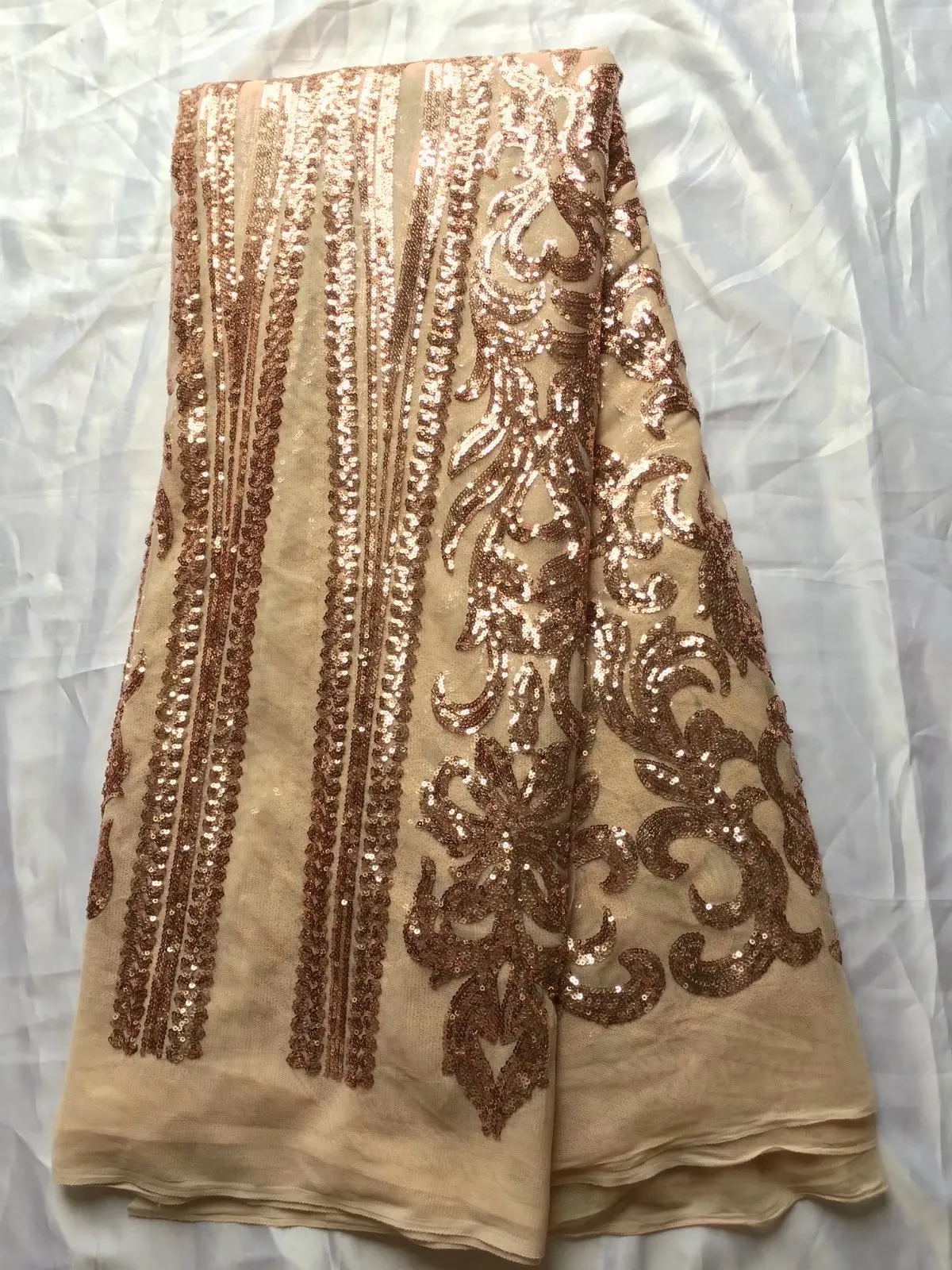 

2021 New Arrival African Lace Free Shipping ! African Net Lace High Quality French Fabric With Seqiun Embroidery PINKYJ10791