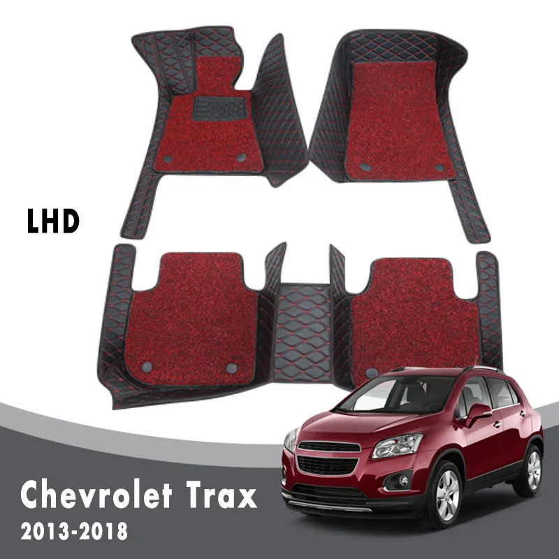 

Car Floor Mats Carpets For Chevrolet Trax Tracker Holden 2018 2017 2016 2015 2014 2013 Luxury Double Layer Wire Loop Custom Rugs