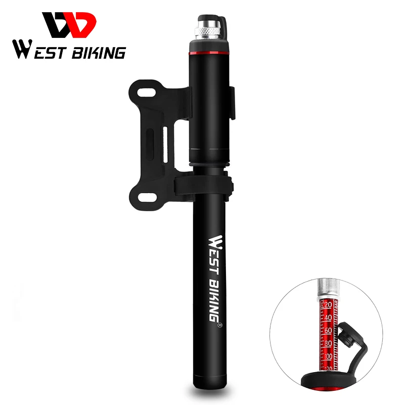 

WEST BIKING Bike Pump Pressure Gauge Tube 120PSI Bicycle Pump Presta Schrader Hose Cycling Tire Air Inflator Road MTB Bike Pump