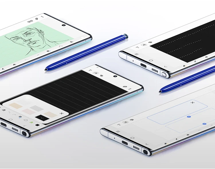 Samsung Galaxy Note 10 Android9.0 6," AMOLED Полный экран 2280*1080 8G 256G отпечаток пальца+ лицо ID 3500 мАч Восьмиядерный 4 камеры S ручка