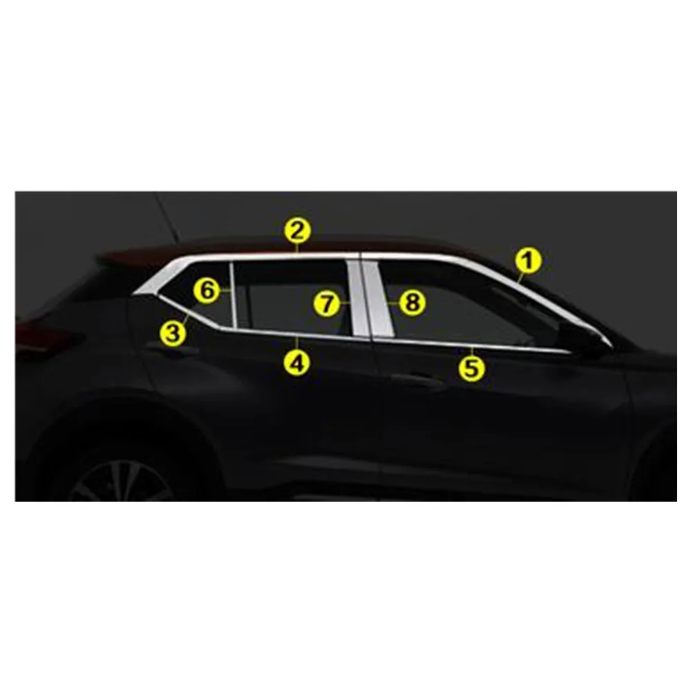 Стайлинг автомобиля колпачки из нержавеющей стали для украшения стекла столба