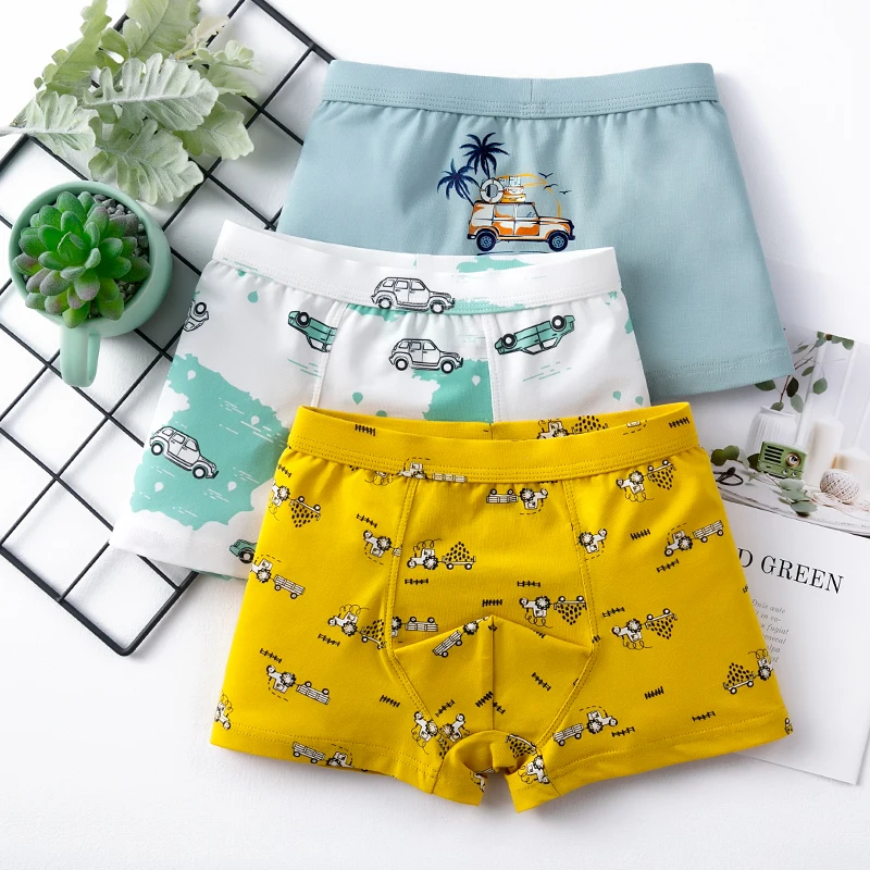 Трусы для мальчиков детское нижнее белье хлопковые Мультяшные Детские Боксеры