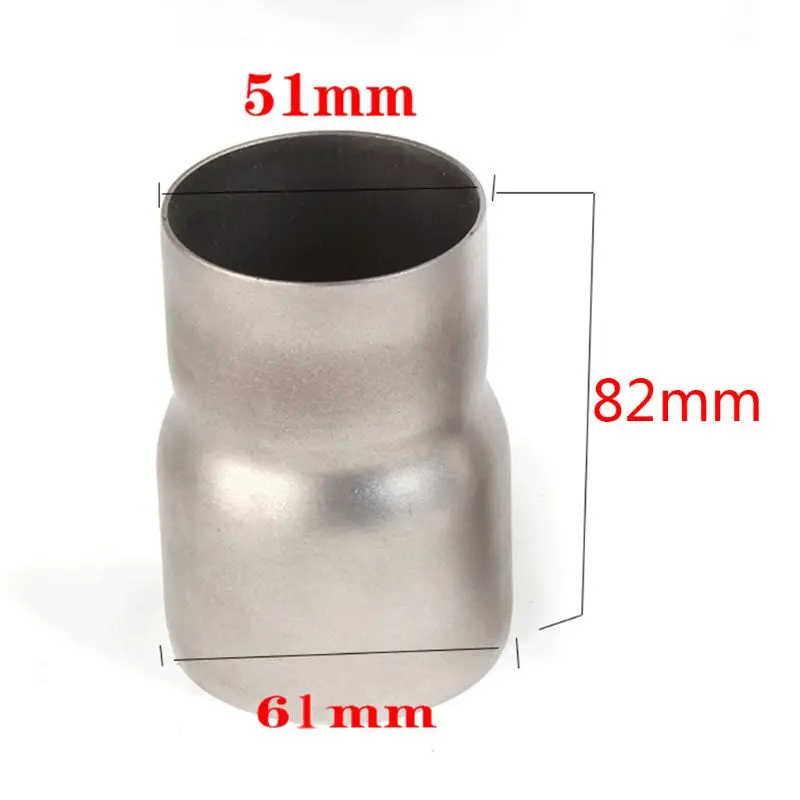 

P82B Universal 2" OD To 2.5" OD Motorcycle Exhaust Pipe Adapter Connector Reducer Muffler Stainless Steel 51mm to 61mm