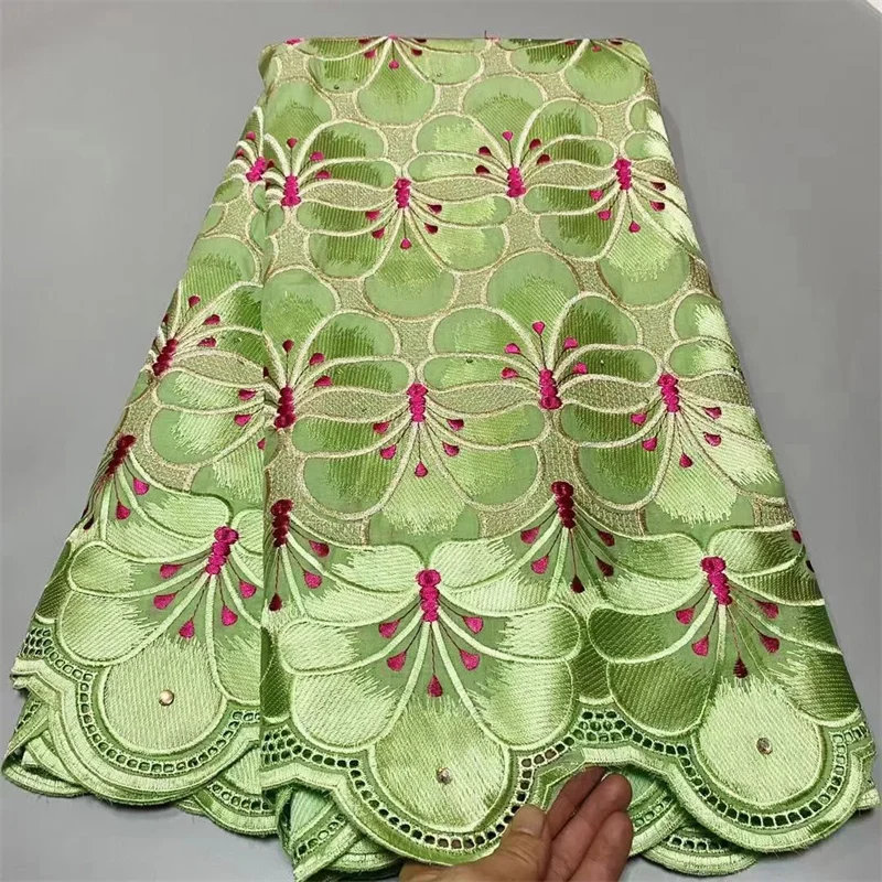 

5 ярдов хлопчатобумажная ткань 2021 Дубай Тяжелая вышивка бисером африканская сухая кружевная ткань швейцарская вуаль кружева 13 л в Швейцари...