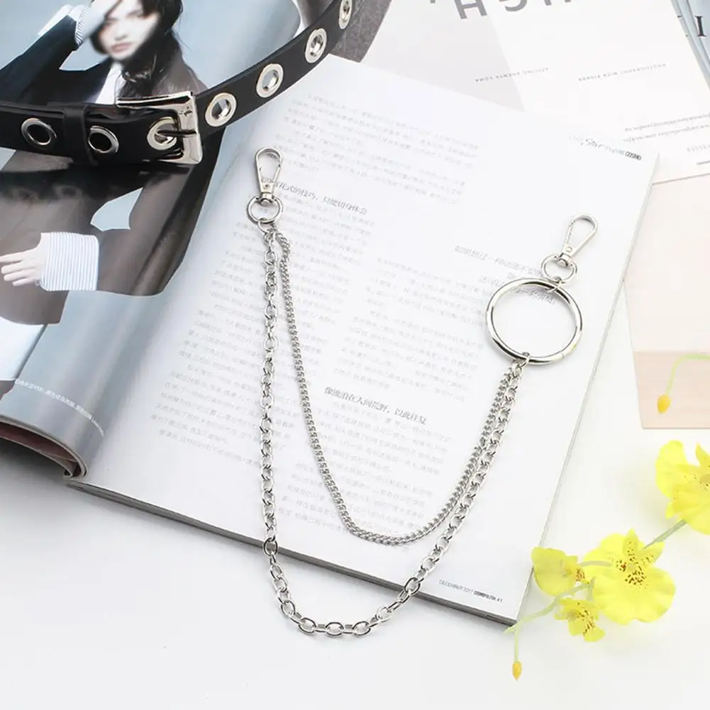 

Punk Style Chain Belt Fashion Adjustable Eyelet Chain Decorative Belt For Jeans Pants Trousers Men Women