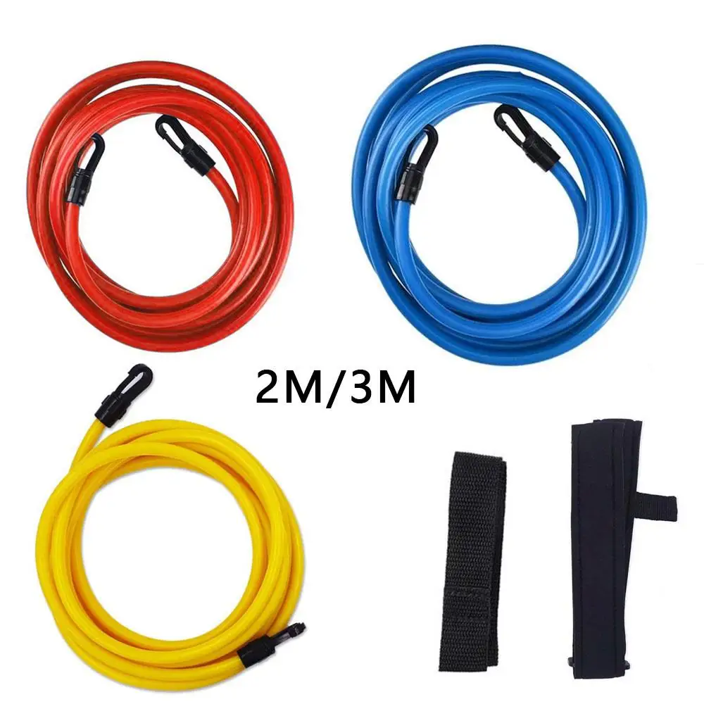 

3 Color Latex Swimming Training Belt Static Swimming Belt Swim Bungee Cords Durable Motion Snorkelling Fitness