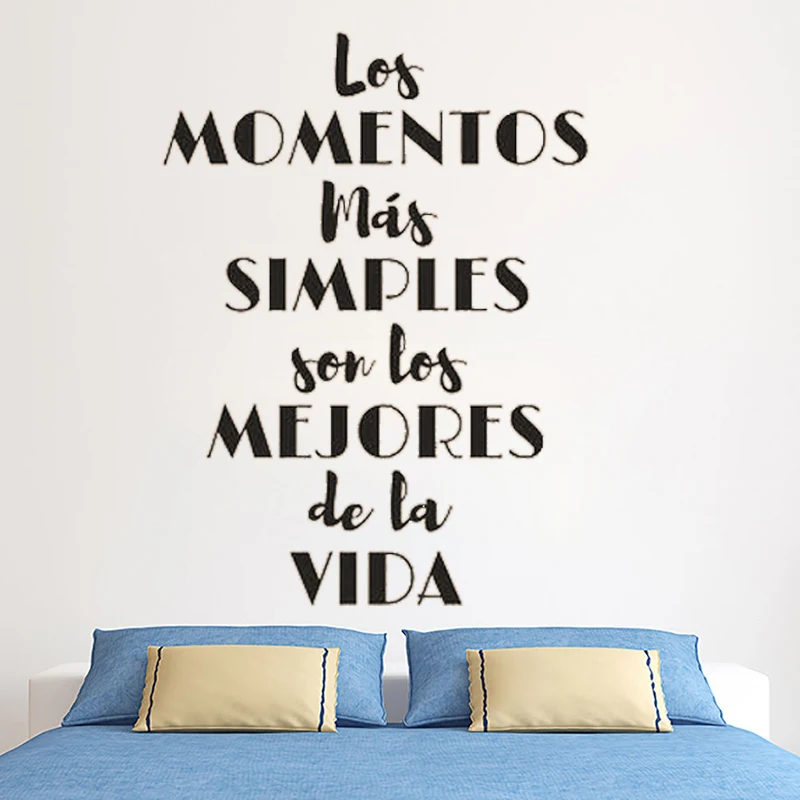 

Los Momentos Mas Simples Spanish Quotes Murals Wall Stickers Bedroom Vinyl Decals Home Decor Livingroom Wallpaper Poster RU2093