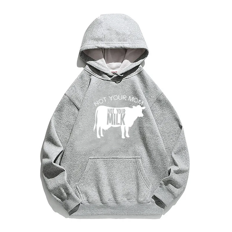 

Women Hoodie Not You Milk Cow Printed Hoodies Women Fleece Long Sleeve Loose Sweatshirt with Hat Girls Pullovers Winter