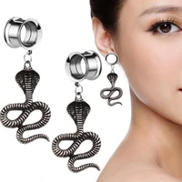 snake shape stainless steel ear tunnels and plugs stretchers ear reamer body jewelry tunnel piercings dilataciones oreja gauge