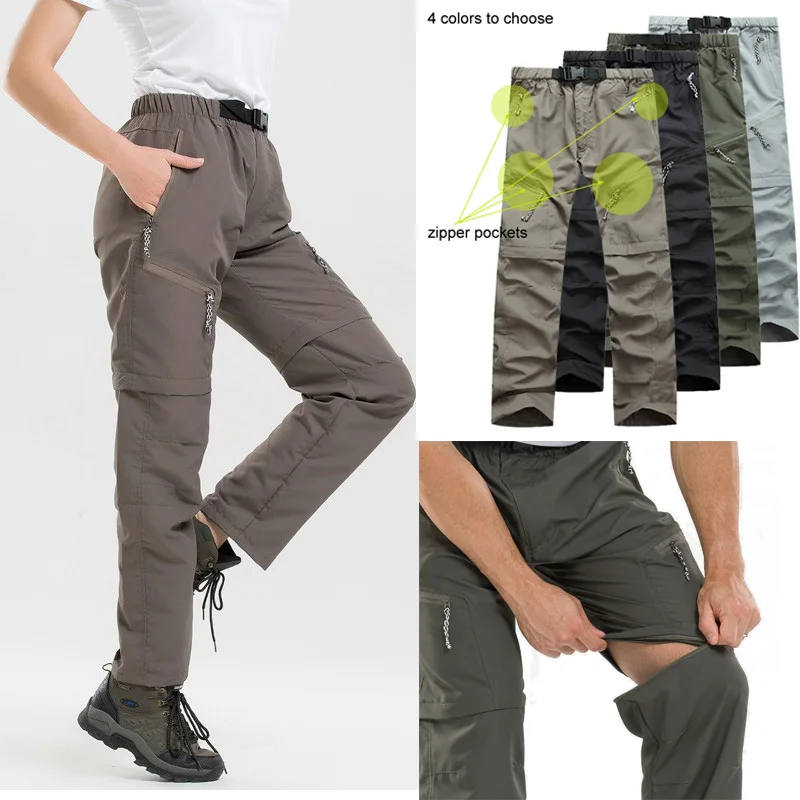 Съемные походные брюки для женщин и мужчин зимние летние быстросохнущие мужские