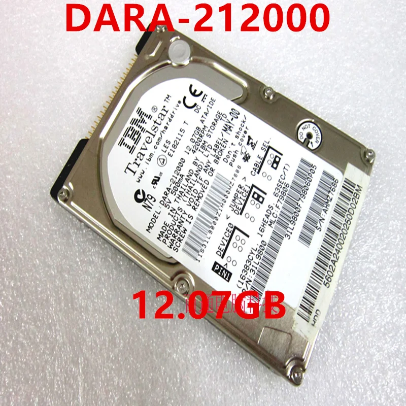 90%   HDD  IBM 12, 07 GB 2, 5  2MB IDE 4200RPM   HDD  DARA-212000 31L9800