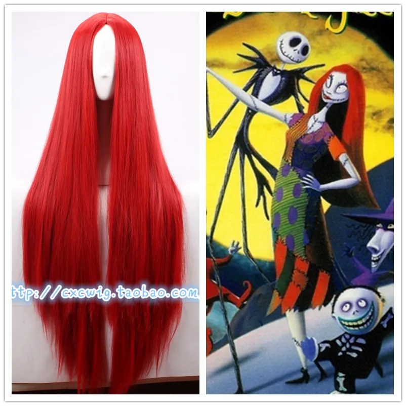 Женский красный парик для косплея Medusa Длинные прямые красные волосы Кошмар перед