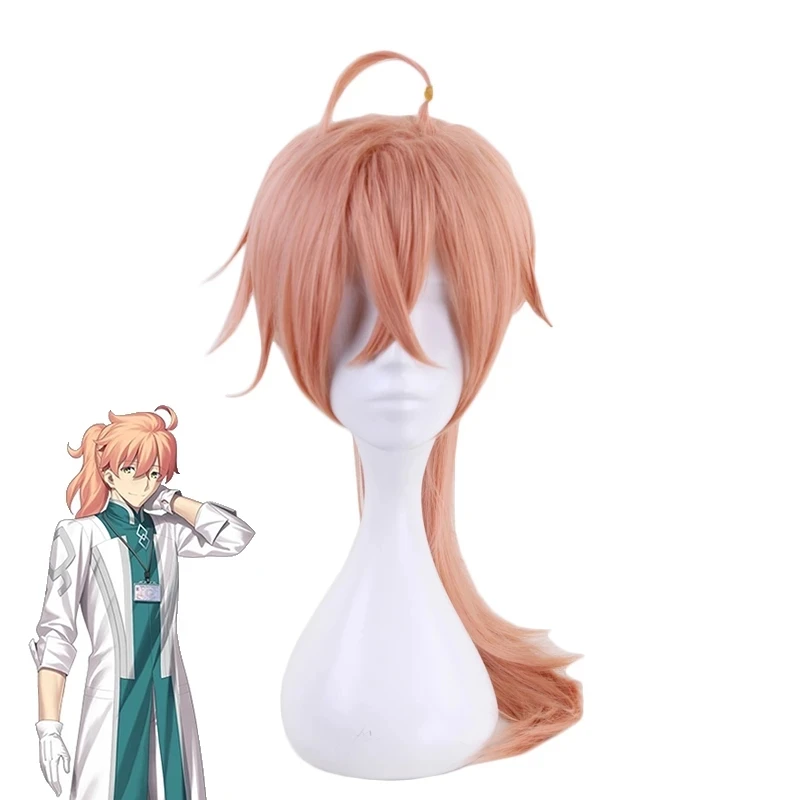 

FGO Fate/grand Order Romani Archaman Dr. Roman Doctor Wig Cosplay Costume Orange Detachable Ponytail Synthetic Hair Wigs