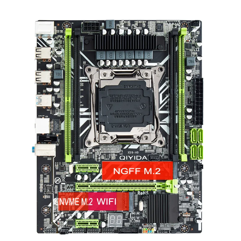 

Материнская плата Qiyida X99, 4 канала, Intel Xeon E5 X99, LGA2011-3 все серии DDR4, Recc, фонарь памяти Nvme, USB3.0, Sata