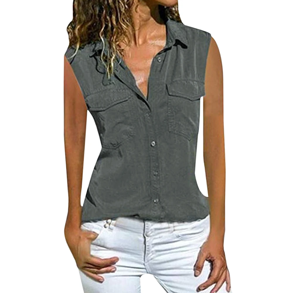 Женская шифоновая блузка на пуговицах однотонная свободная винтажная с