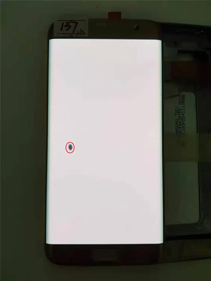 NO.137 Gold 100%ORIGINAL 5.5'' AMOLED LCD for SAMSUNG Galaxy s7 edge G935 G935F Touch Screen Digitizer Display With Black Dots - Цвет: NO.137 Gold