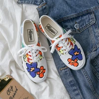 summer board shoes low cut sports young canvas shoes women comfortable vulcanize shoes fashion printed women shoes sneakers 2021
