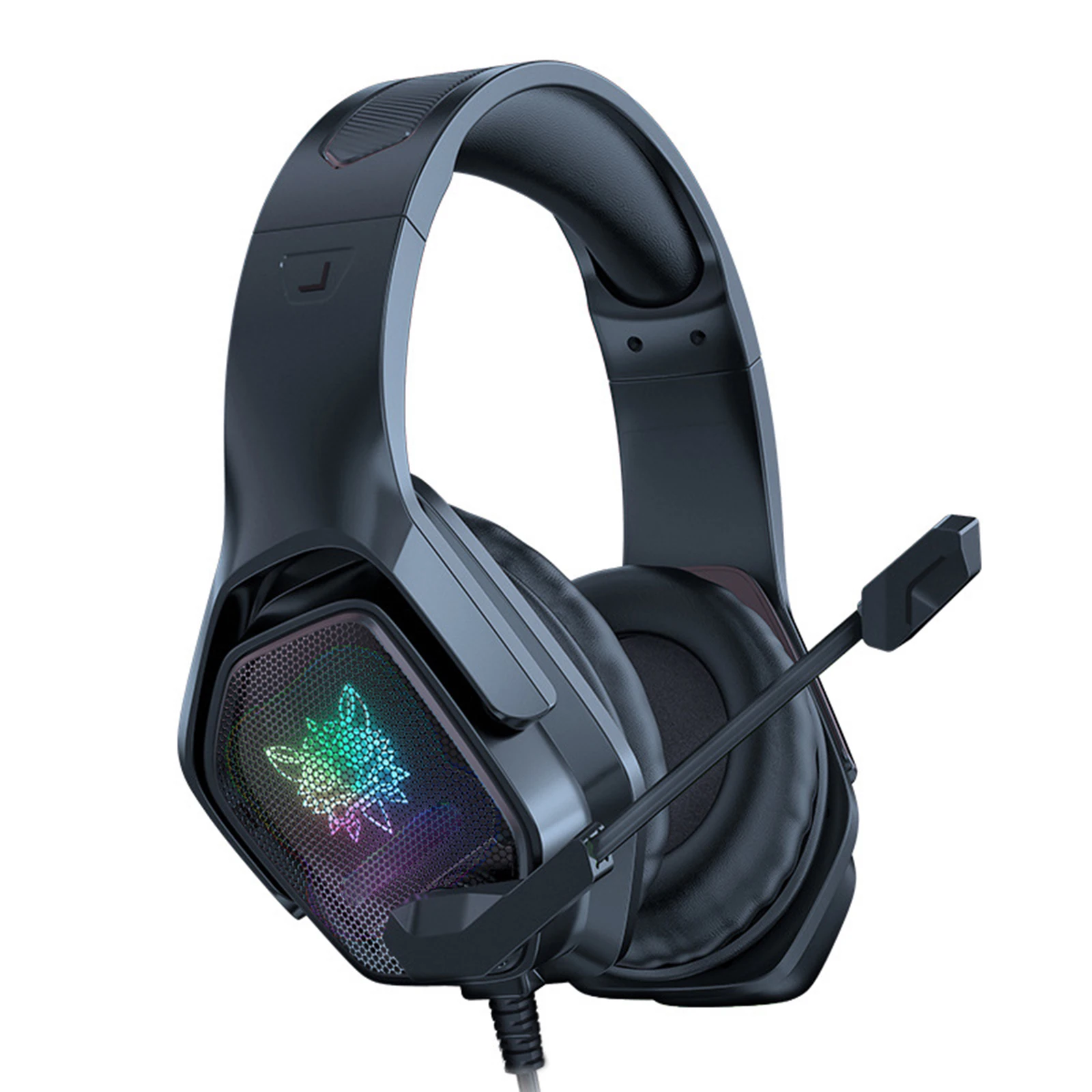 

Проводные наушники ONIKUMA X4 RGB, светящаяся игровая гарнитура с креплением на голову для компьютеров, мобильных игр, PS4, Универсальная гарнитура