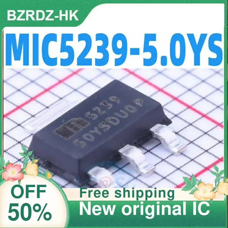 

2-10PCS/lot MIC5239-5.0YS TR 5239-50YS SOT-223 New original IC