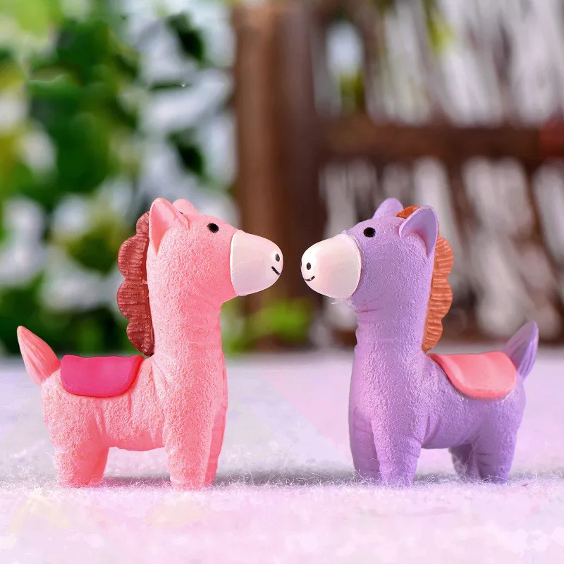 Моделирование животных Бог чудовище пони мультфильм аниме фигурка микро пейзаж