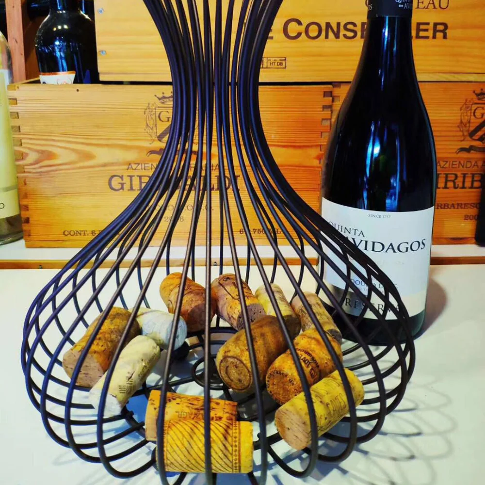

Corks Storage Basket Nordic Style Bottle Stopper Container Creative Crafts Decor for Home Office Bar