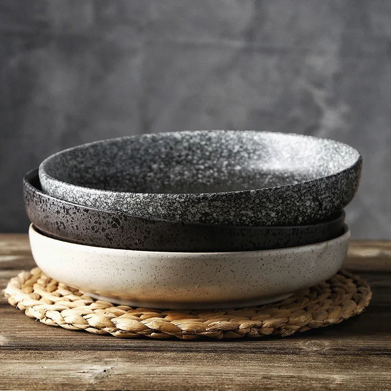 Глубокие круглые тарелки FANCITY керамические домашняя посуда из фарфора в стиле