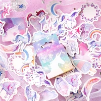 46pcspack kawaii butterfly unicorn vintage scrapbooking stationery stickers diy crafts diary label cute album sticker aesthetic