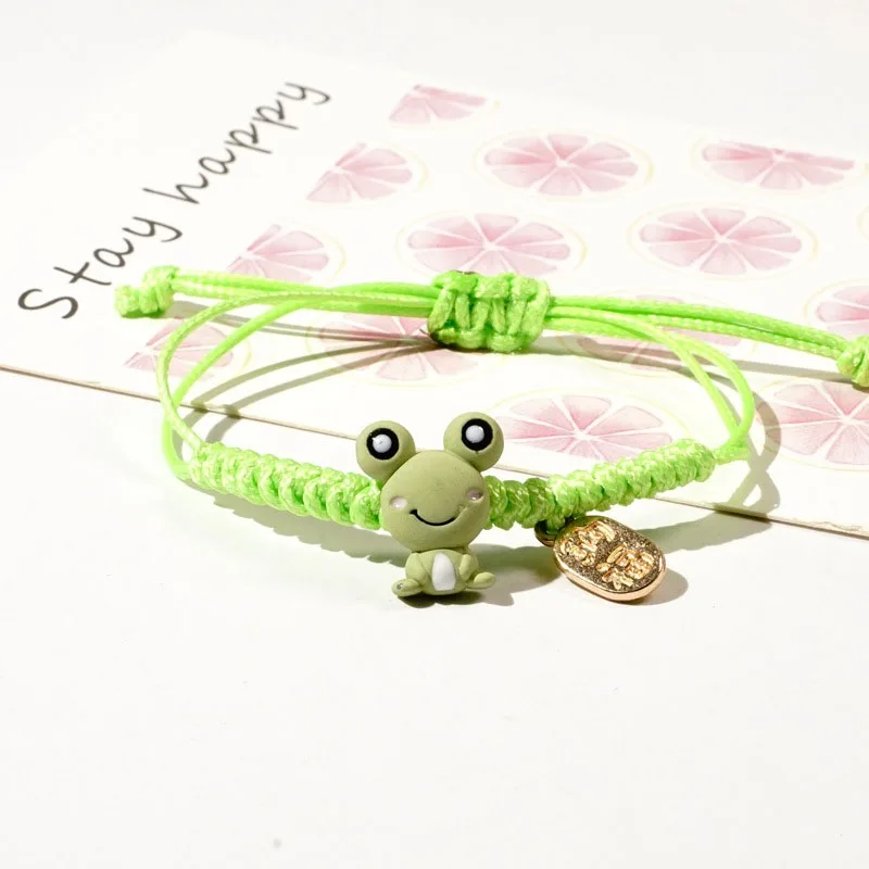 

Alloy Dripping Oil Cute Dinosaur Watermelon hand-woven Bracelet Female Girlfriend Student Hand Strap Accessories