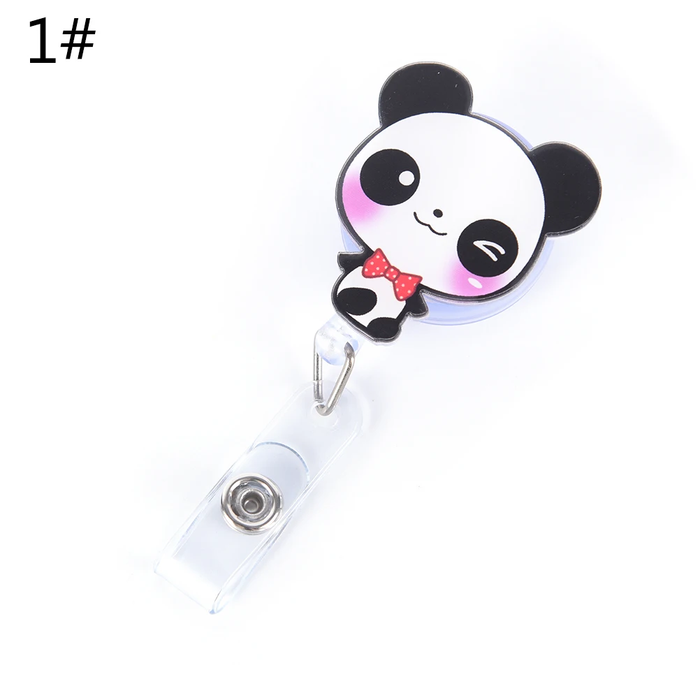 

Lovely 50cm Retractable Cartoon Pull Badge Reel ID Lanyard Name Tag Card Badge Holder Reels