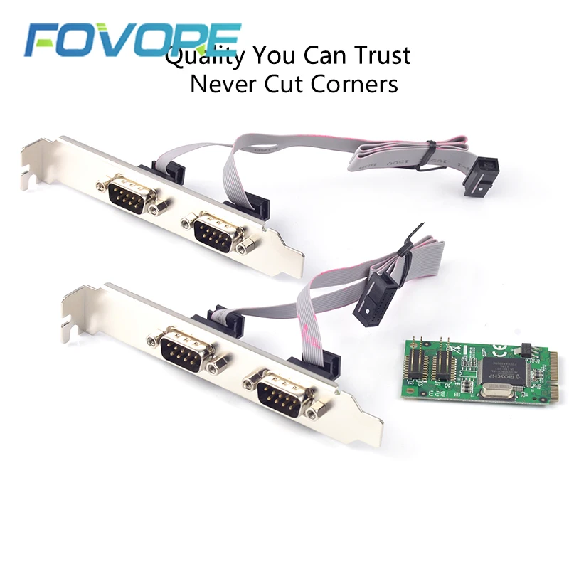 Мини-адаптер PCI-e 4-портовый адаптер для последовательного адаптера PCIe с RS232 на
