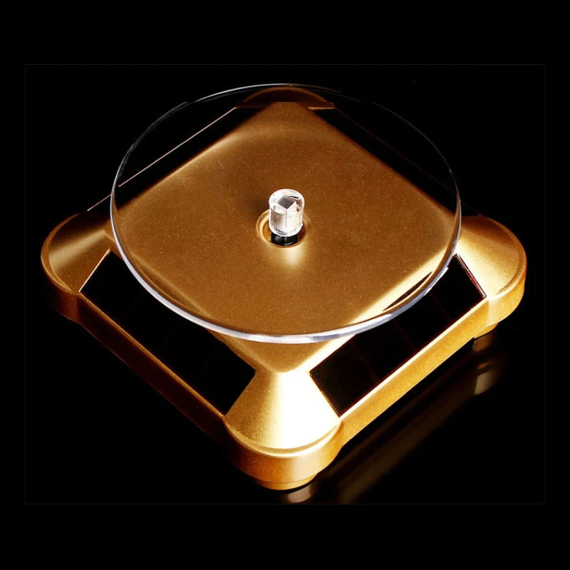 Вращающийся на солнечной батарее Дисплей Стенд для ювелирных изделий Подставка