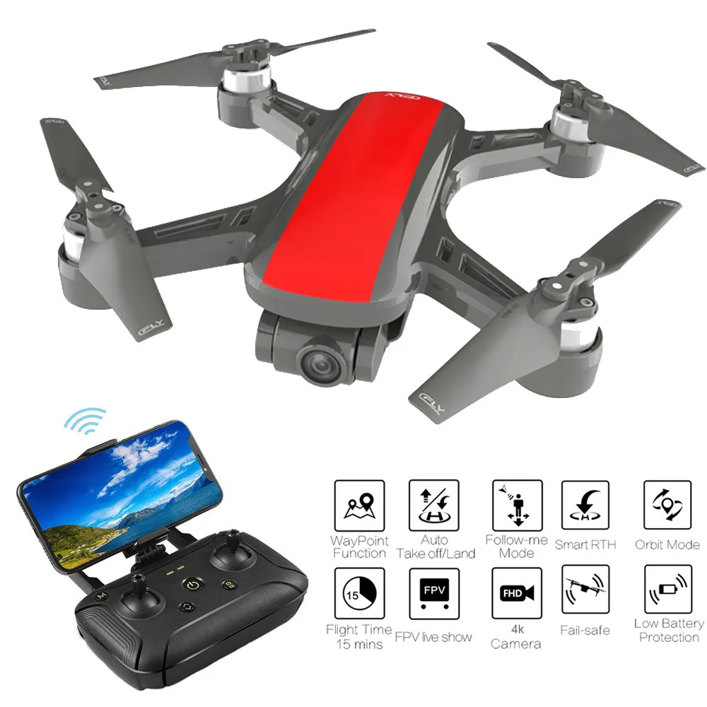 C Fly DR EAM GPS WI FI с видом от первого лица 2 Ось Gimbal 4k 1080P HD Камера - Цена: 20 481,86 руб.