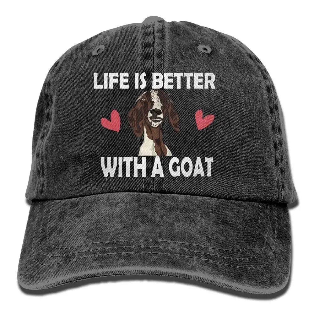 Бейсбольная кепка жизнь лучше с козой 1 Женская Снэпбэк Кепка s Регулируемая