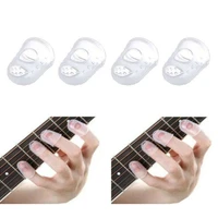 4pcs silicone finger thumb guards high quality anti skid guitar fingertip protectors for ukulele bass guitar parts accessories