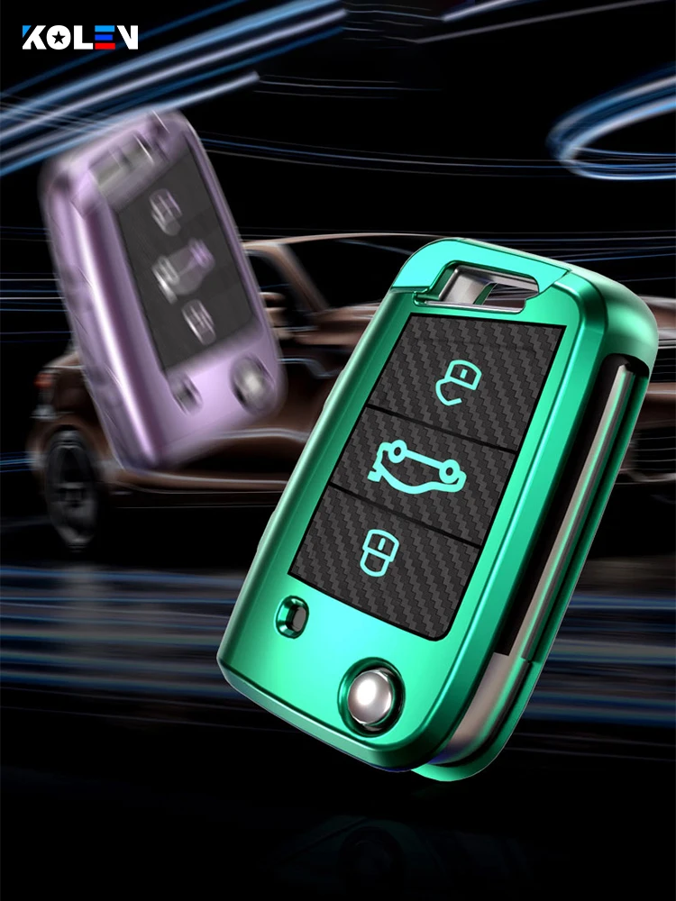 Чехол для автомобильного ключа чехол из углеродного волокна VW Volkswagen Golf 7 MK7