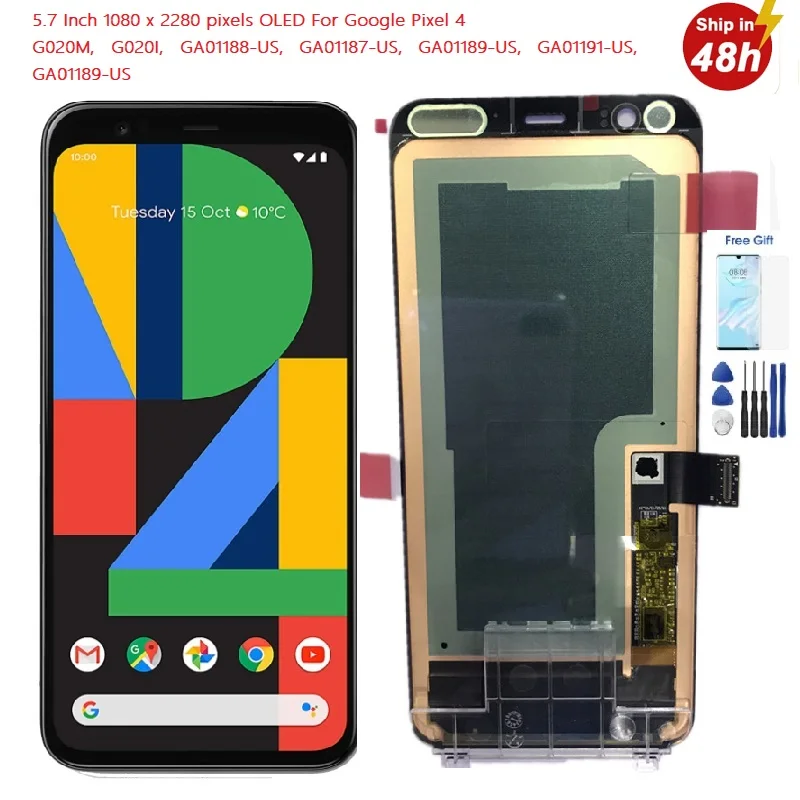 

5.7 Inch OLED for Google Pixel 4 Lcd G020M Display Touch Screen Digitizer Assembly LCD for Google Pixel4 Display Pixel4 Lcd