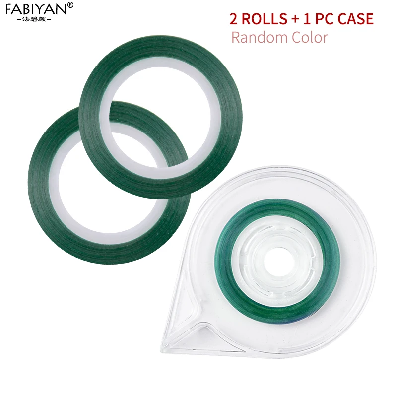 2 Rolls Case 20 шт многоцветные рулонные полосы полосовая лента линия обертывание наклейки Советы украшения DIY Дизайн ногтей маникюр профессиональный набор случайный цвет - Цвет: 2 Rolls Case