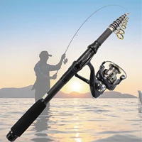 new 1 8m 3 0m rod reel combo carbon fiber telescopic fishing rod and 13bb spinning reel set trout fishing tackle combo de pesca