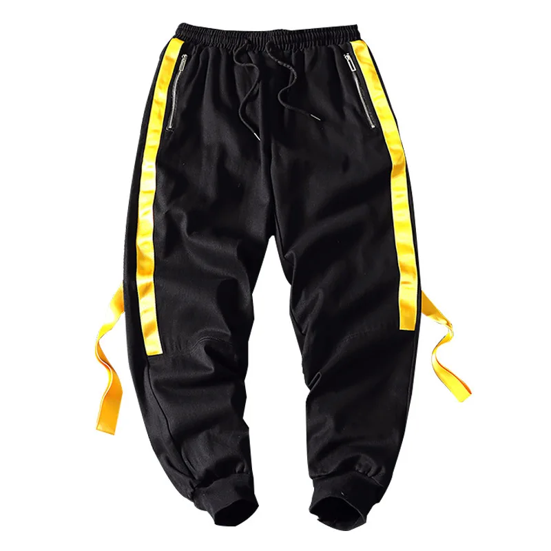 Liketkit шаровары мужские Японская уличная одежда 2019 зимние свободные ленты в