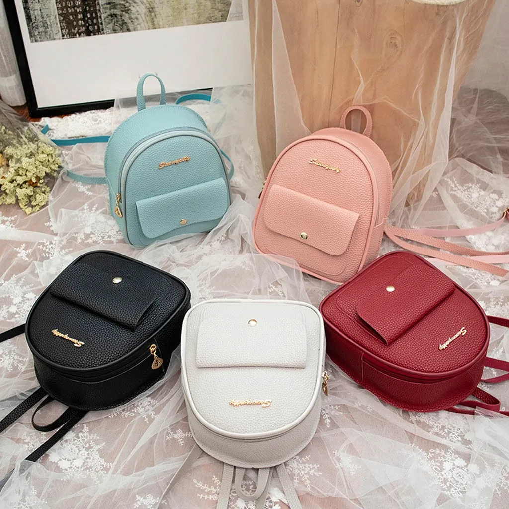 

Mini Backpack Women Fashion Shoulder Bag For Teenage Girls Kids Letter Purse Mobile Phone Bag School Backpack Bolso Mujer #x