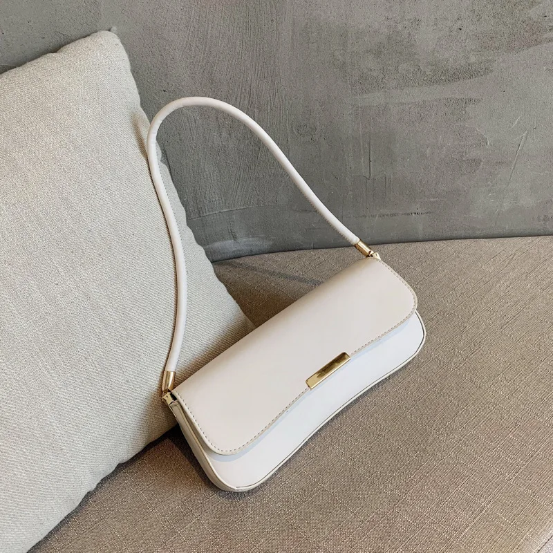 

Luxury Leather Handbags 2020 Summer Underarm Shoulder Bag Baguette Shape Bag Wild Tote Bags For Women Bolsa de hombro