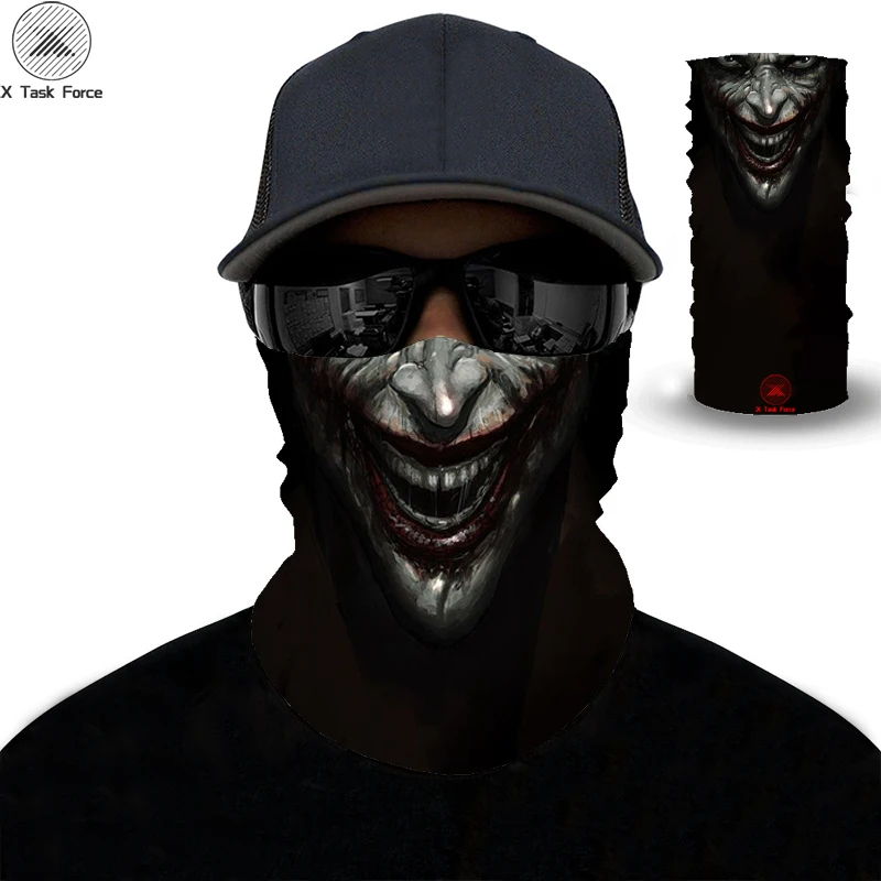 3D череп шарф Хэллоуин бандана головной убор печать открытый шеи Gaiter Велоспорт