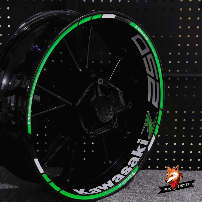 

Акрилатовые наклейки для распространяется на KawasakiZ250 Z400 Z650 мотоцикл изменение наклейка на ступицу колеса Водонепроницаемый обод двухсторонняя по заказу покупателя