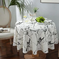 modern round table cloth white background marble chintz art coffee table for living room and home