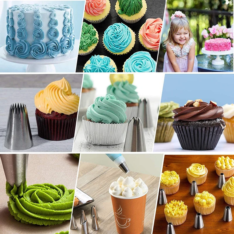 DIY Plastic Cake Turntable Rotating Home Shop Cream Nozzles Stainless Cakes Decorations Set For Baking | Дом и сад