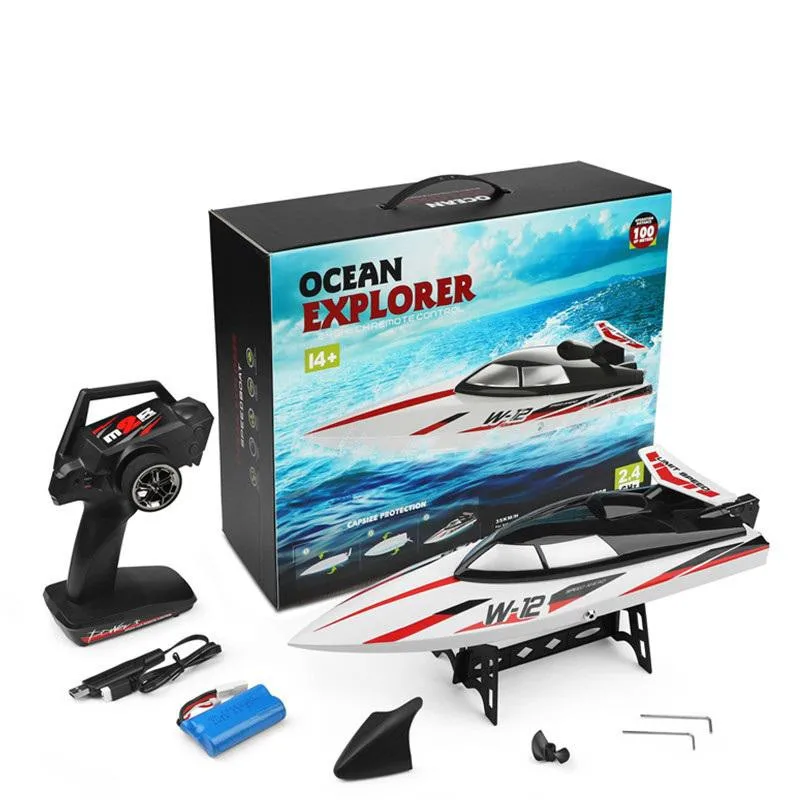 

Wltoys WL912-A ABS High Speed 35km/h 100m Remote Control RC Boat Ship With Water Cooling System Vehicle Models