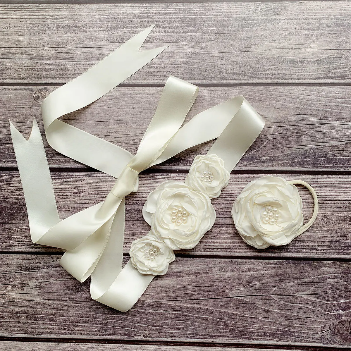 Оригинальная Новинка Платье с цветочным узором для девочек поясом и оголовье